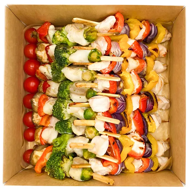 Гриль-ассорти с курицей и сомом — 16 шпажек